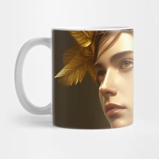 Golden Leaf Crown Mug